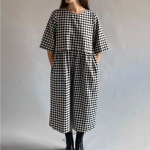 Eve Gravel Aretha Dress in Black/Cream